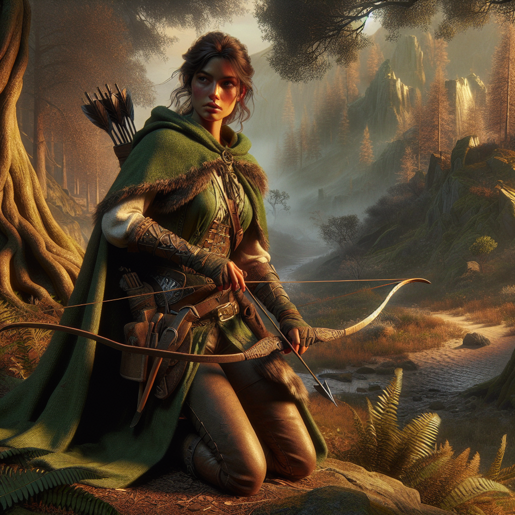 Ranger character template skilled in Foraging and ranged combat exploration