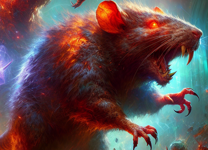 Giant rat vermin monster that infests dungeon tunnels