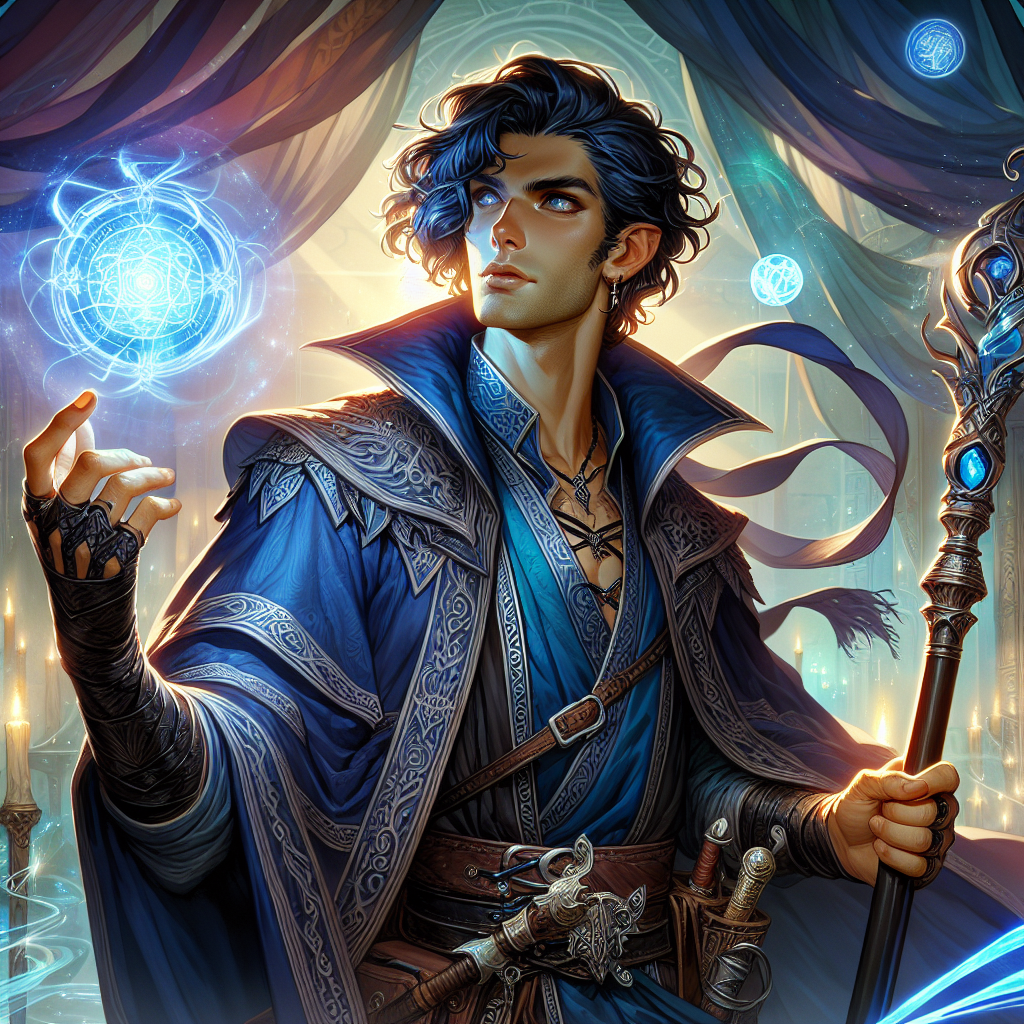 Wizard character template specializing in Sorcery and ranged magical combat